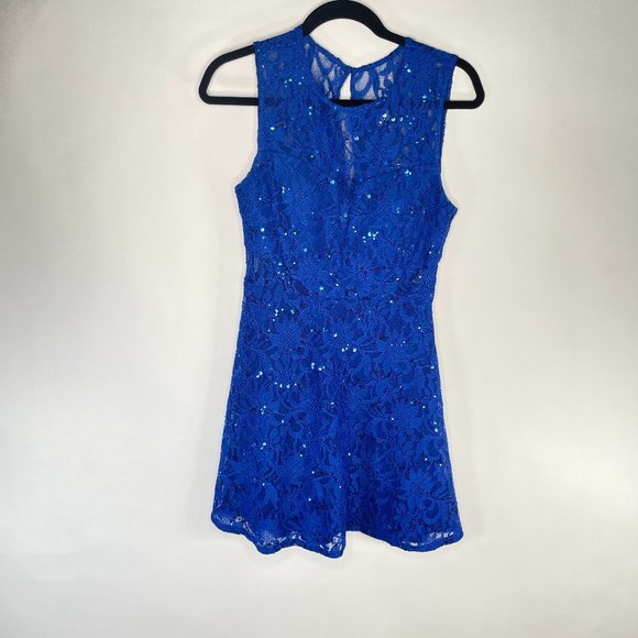 Hailey Logan Dresses Hailey Logan Royal Blue Short Dress Wlacesequins Poshmark